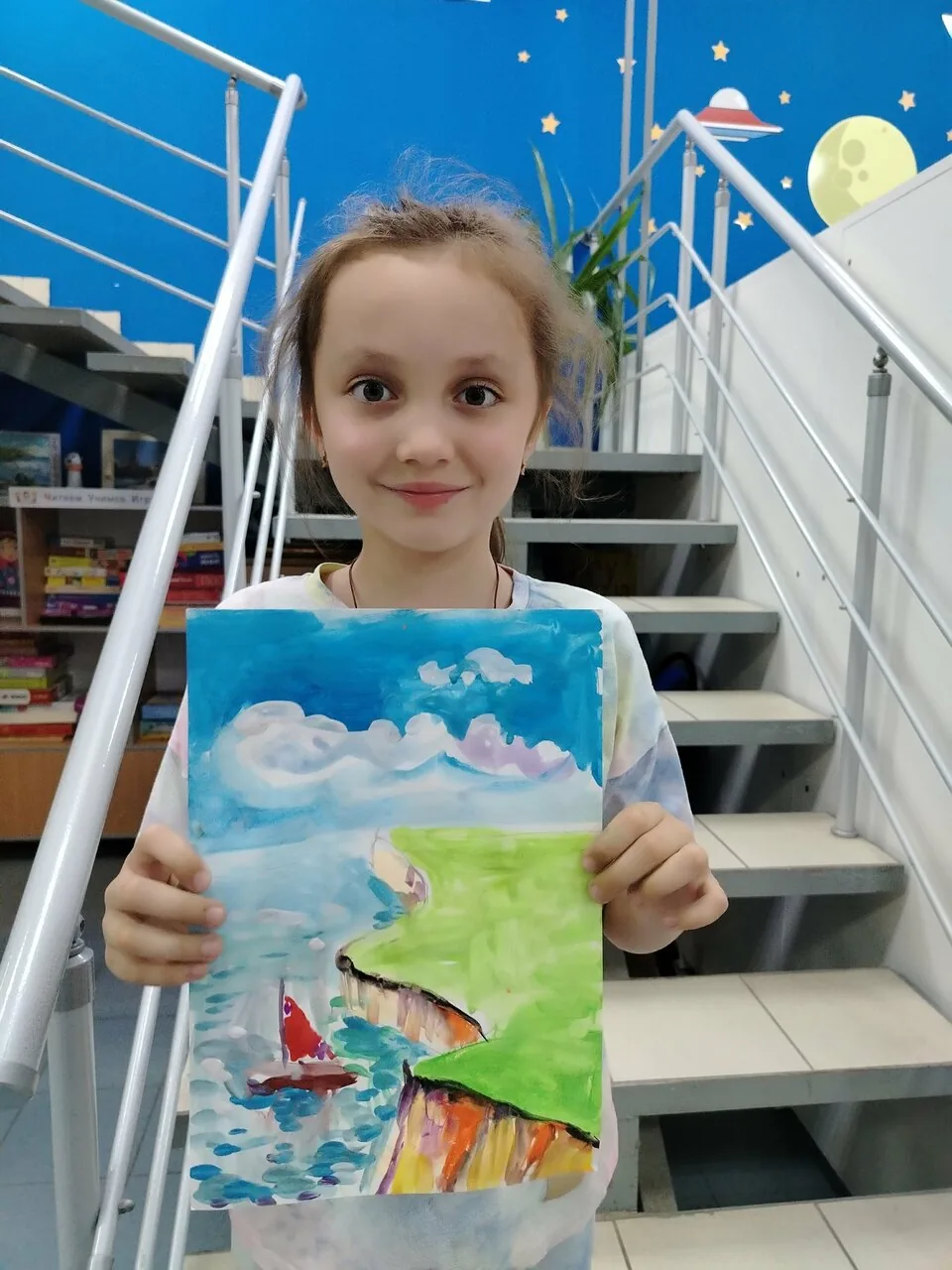 Рисую на просп. Королёва, 3Библиотека им. Гагарина — фото 3